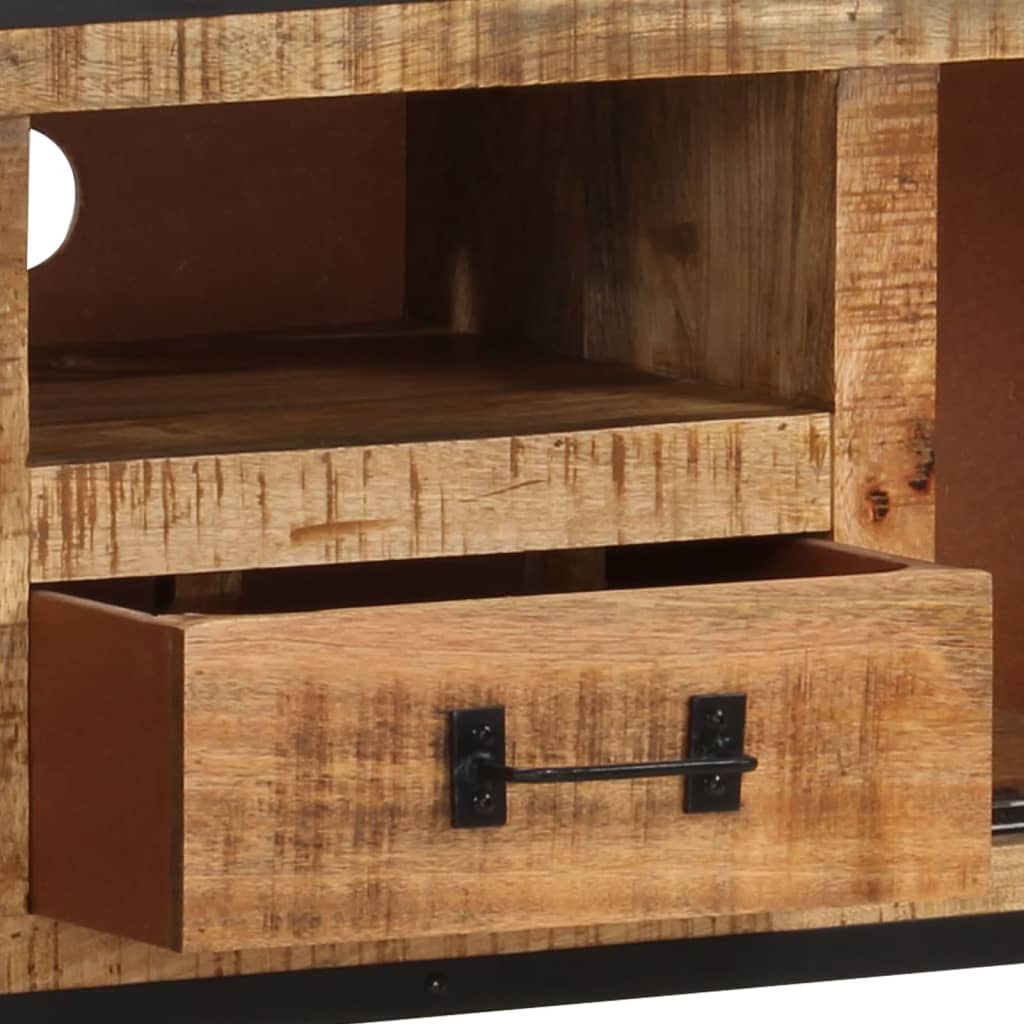 TV-Schrank 110x31x46 cm Raues Mangoholz