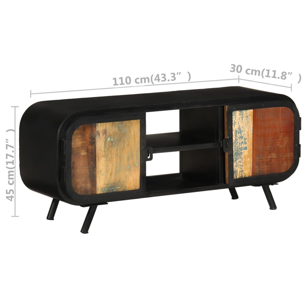 TV-Schrank 110x30x45 cm Altholz Massiv