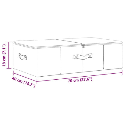 Aufbewahrungsbox Stoff 70x40x18 cm Creme