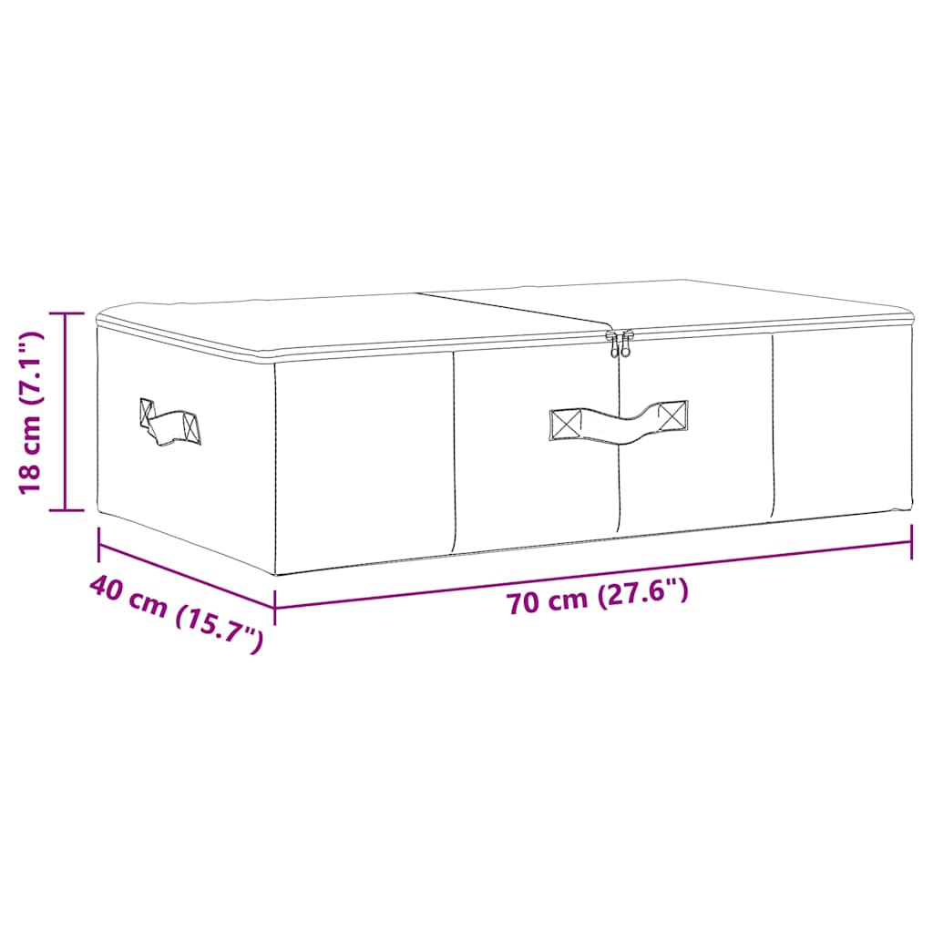 Aufbewahrungsbox Stoff 70x40x18 cm Creme