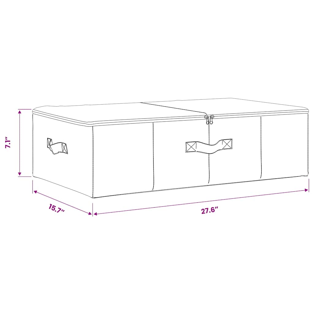 Aufbewahrungsbox Stoff 70x40x18 cm Creme