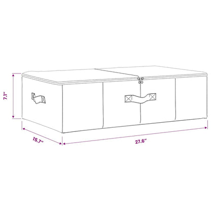 Aufbewahrungsbox Stoff 70x40x18 cm Creme