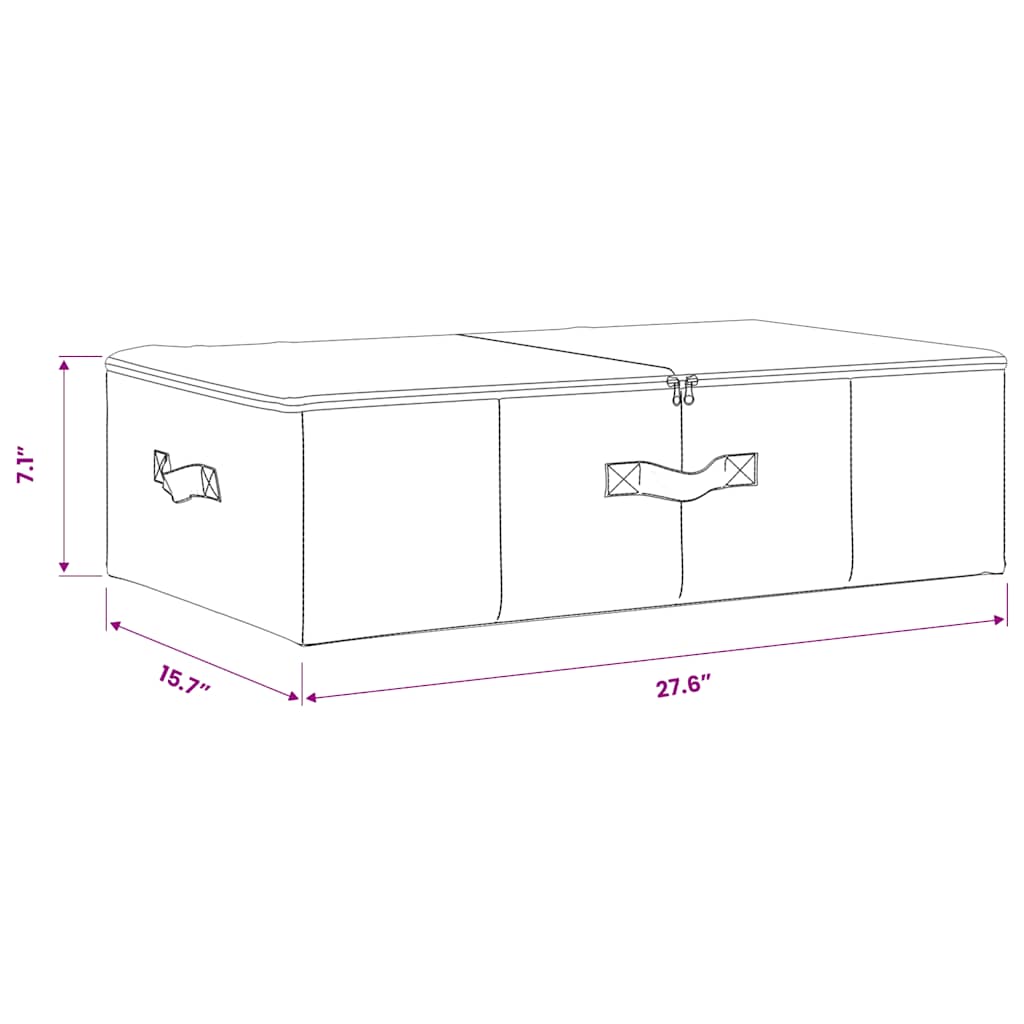 Aufbewahrungsbox Stoff 70x40x18 cm Creme