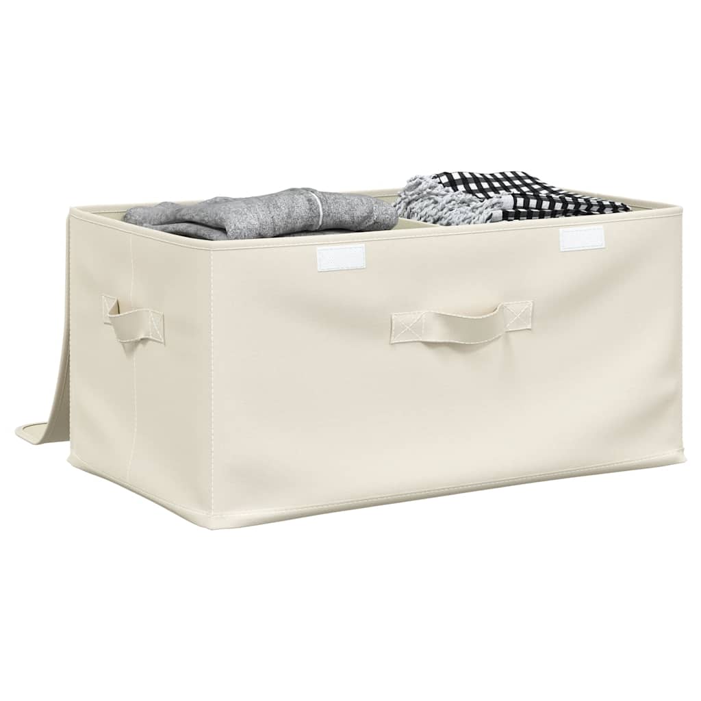 Aufbewahrungsboxen 2 Stk. Stoff 43x34x23 cm Creme