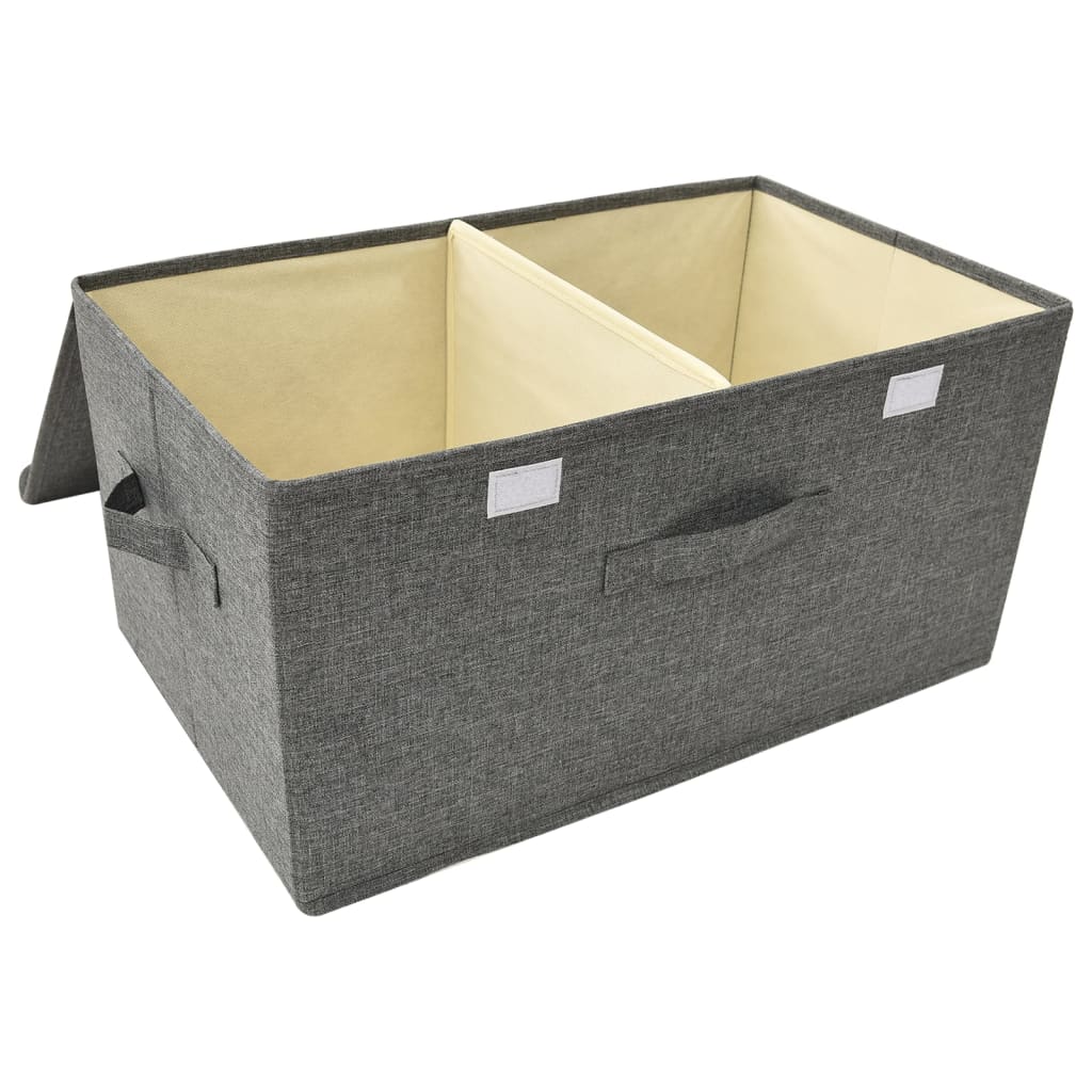 Lagerboxen Vliesstoff 2 fächer Anthrazit