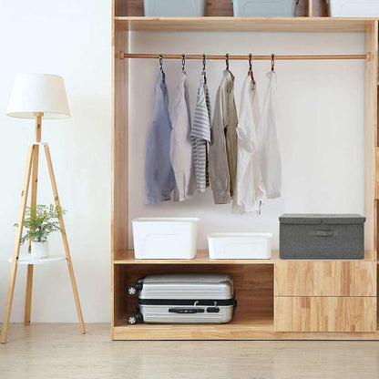 Aufbewahrungsbox Stoff 50x30x25 cm Anthrazit