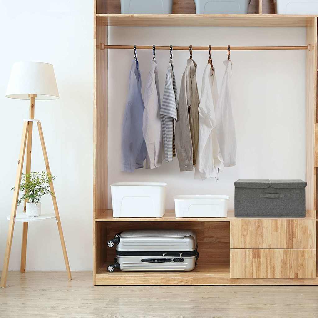 Aufbewahrungsbox Stoff 50x30x25 cm Anthrazit