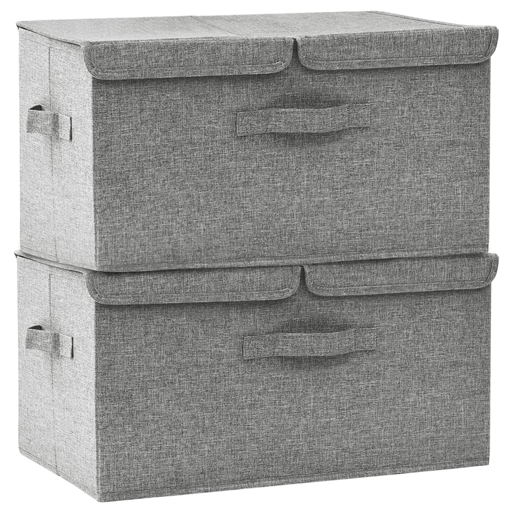 Lagerboxen Vliesstoff 2 fächer Grau