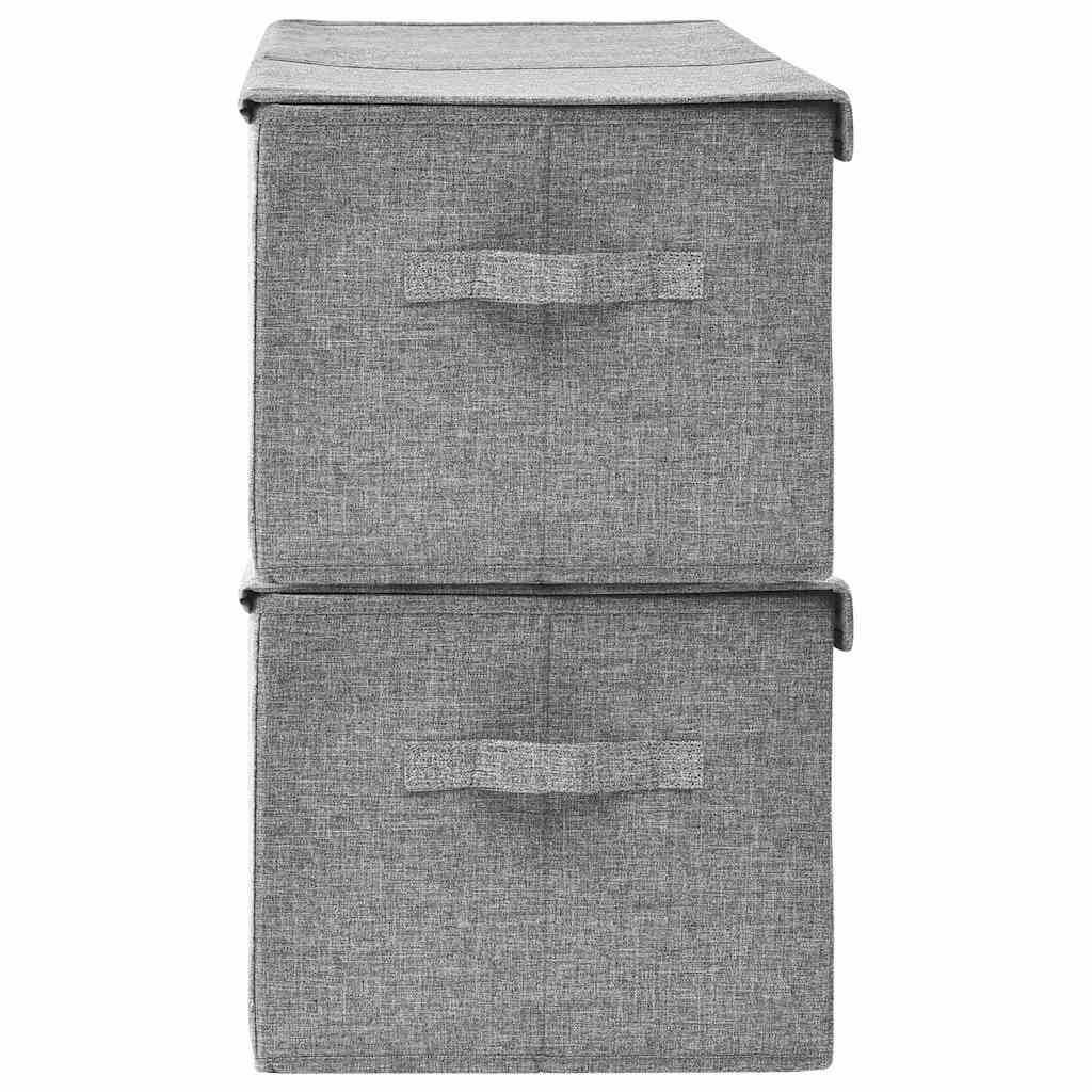 Lagerboxen Vliesstoff 2 fächer Grau
