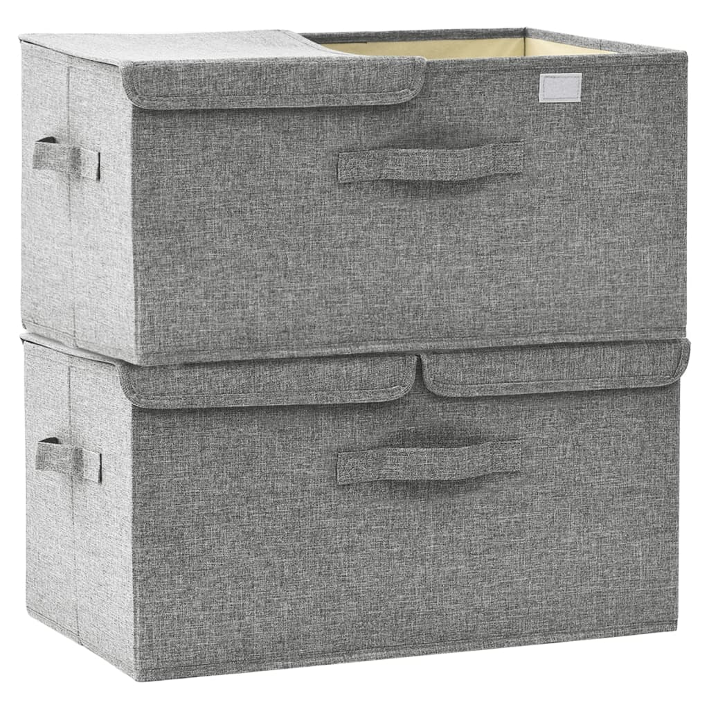 Lagerboxen Vliesstoff 2 fächer Grau