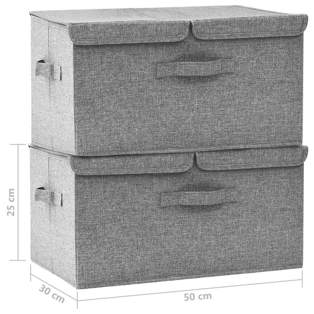 Lagerboxen Vliesstoff 2 fächer Grau