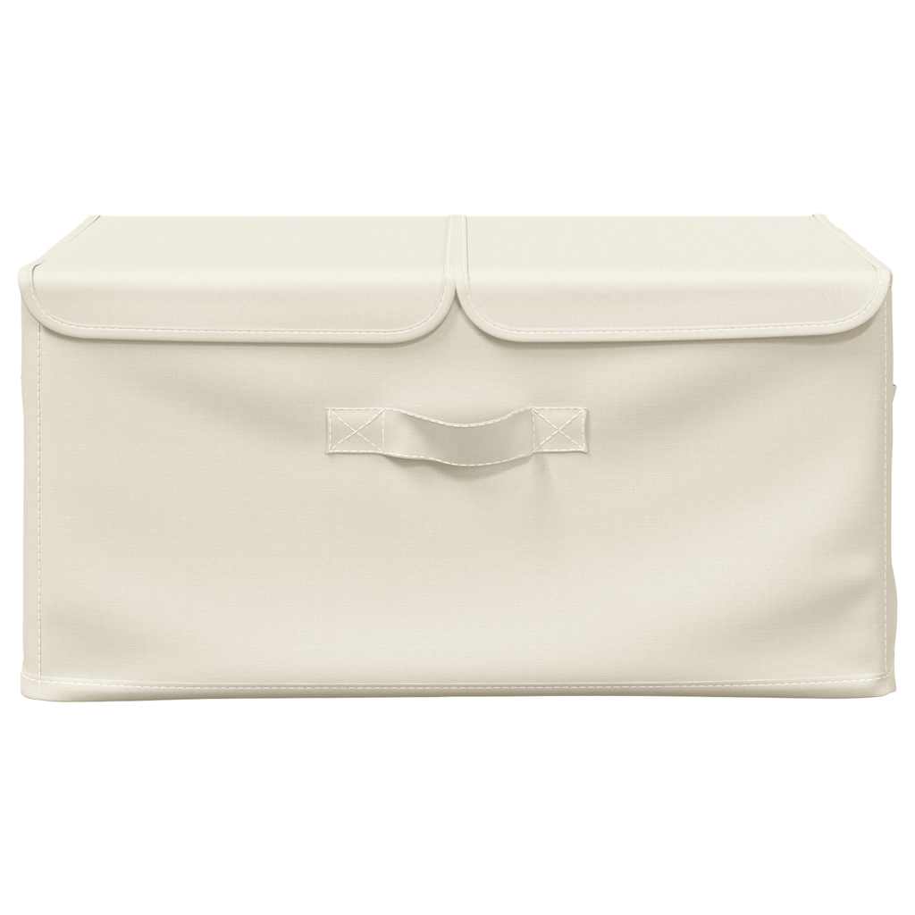 Aufbewahrungsbox Stoff 50x30x25 cm Creme
