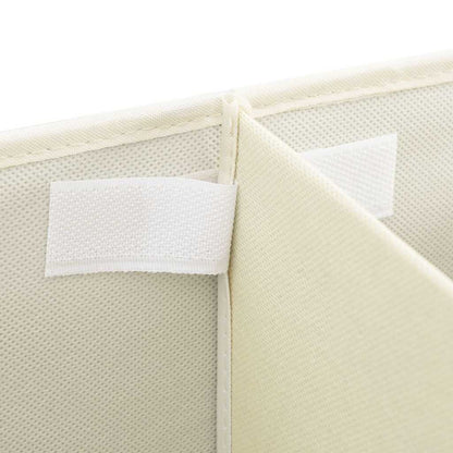 Aufbewahrungsbox Stoff 50x30x25 cm Creme