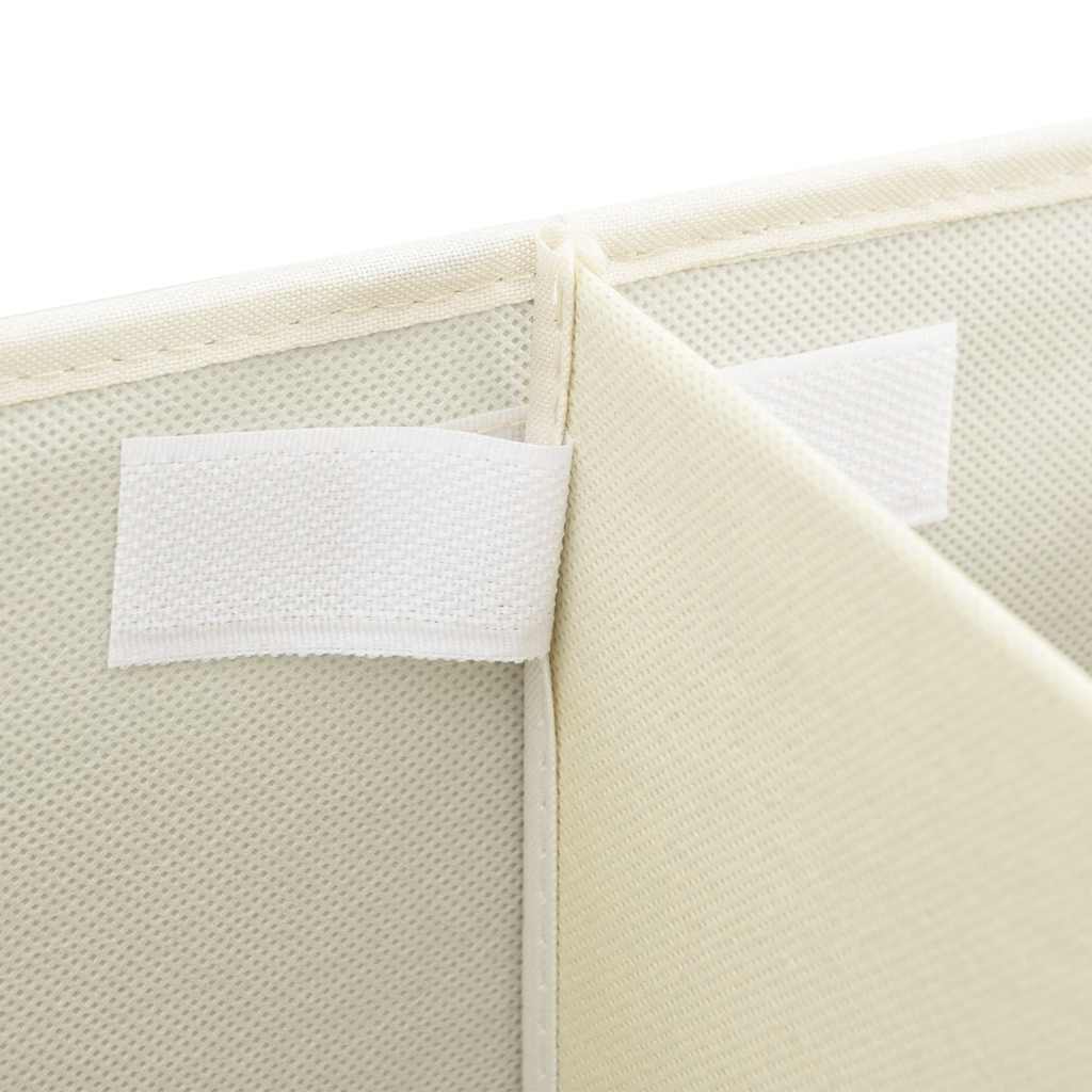 Aufbewahrungsbox Stoff 50x30x25 cm Creme