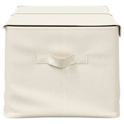 Aufbewahrungsboxen 2 Stk. Stoff 50x30x25 cm Creme