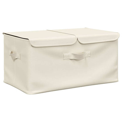 Aufbewahrungsboxen 2 Stk. Stoff 50x30x25 cm Creme