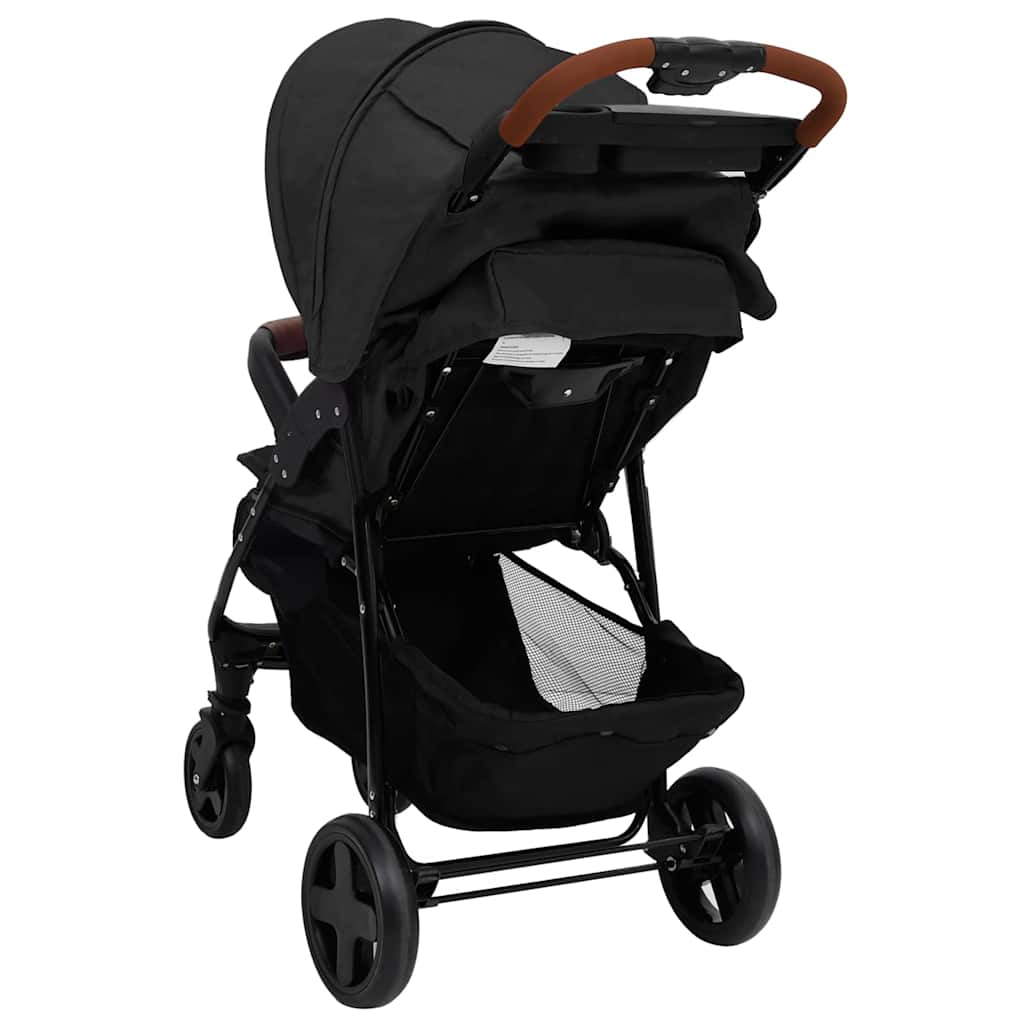 3-in-1 Kinderwagen Anthrazit Stahl