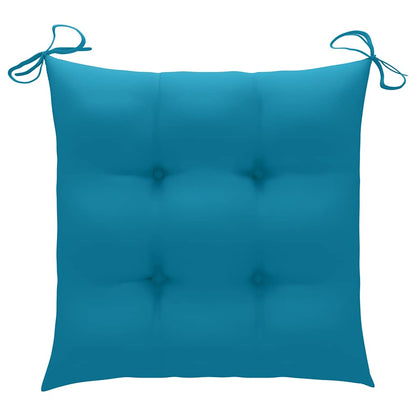 Gartenstühle 4 Stk. mit Kissen Massivholz Akazie