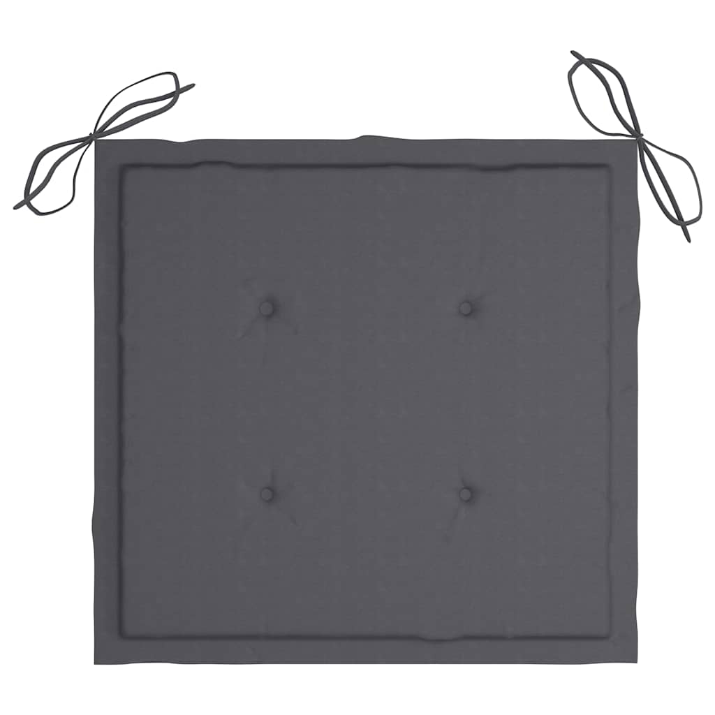 Lot de 6 chaises de jardin avec coussins en teck massif