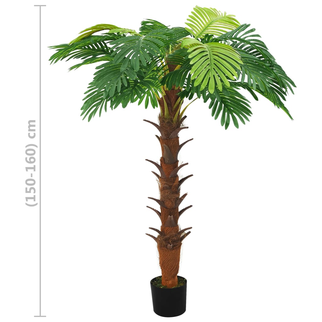 Künstliche Palme Cycas mit Topf 160 cm Grün