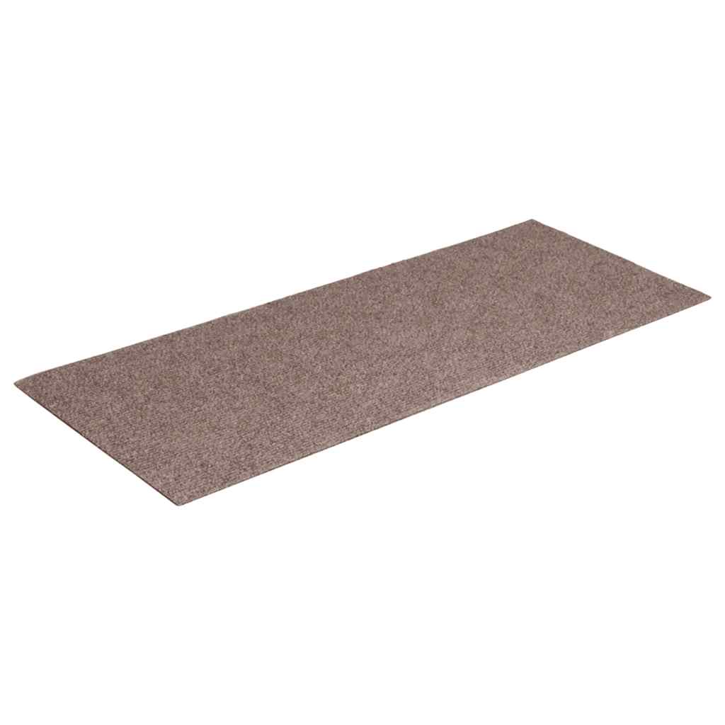 Stufenmatten Selbstklebend 15 Stk. 60x25 cm Hellbraun Rechteckig
