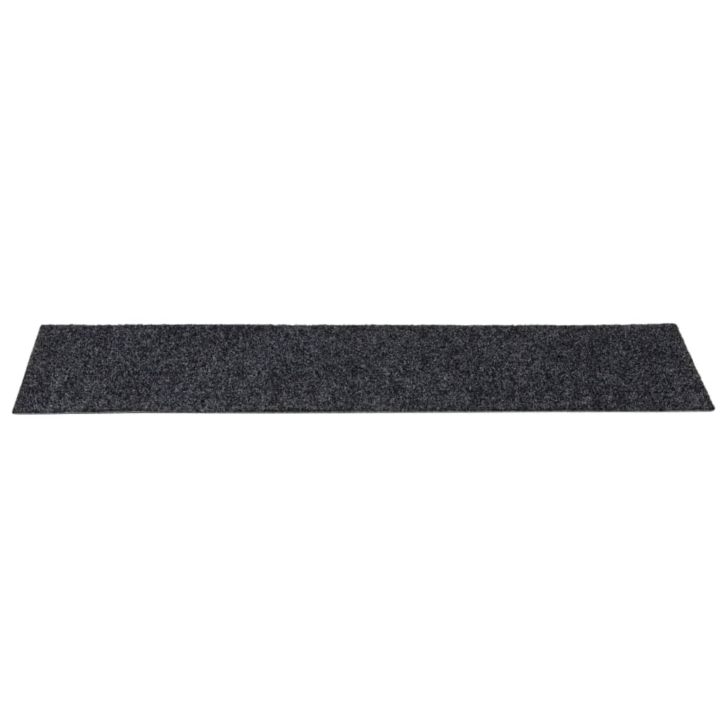 Stufenmatten Selbstklebend 15 Stk. 76x20 cm Dunkelgrau Rechteckig
