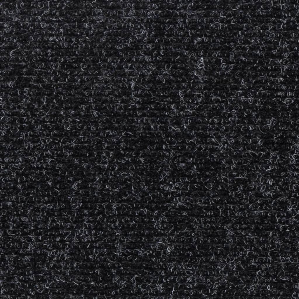 Stufenmatten Selbstklebend 15 Stk. 76x20 cm Schwarz Rechteckig