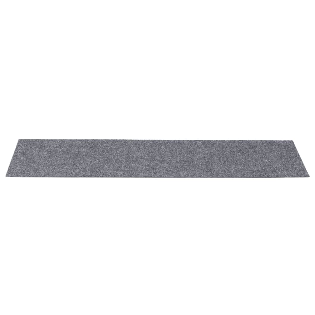 Stufenmatten Selbstklebend 15 Stk. 76x20 cm Hellgrau Rechteckig