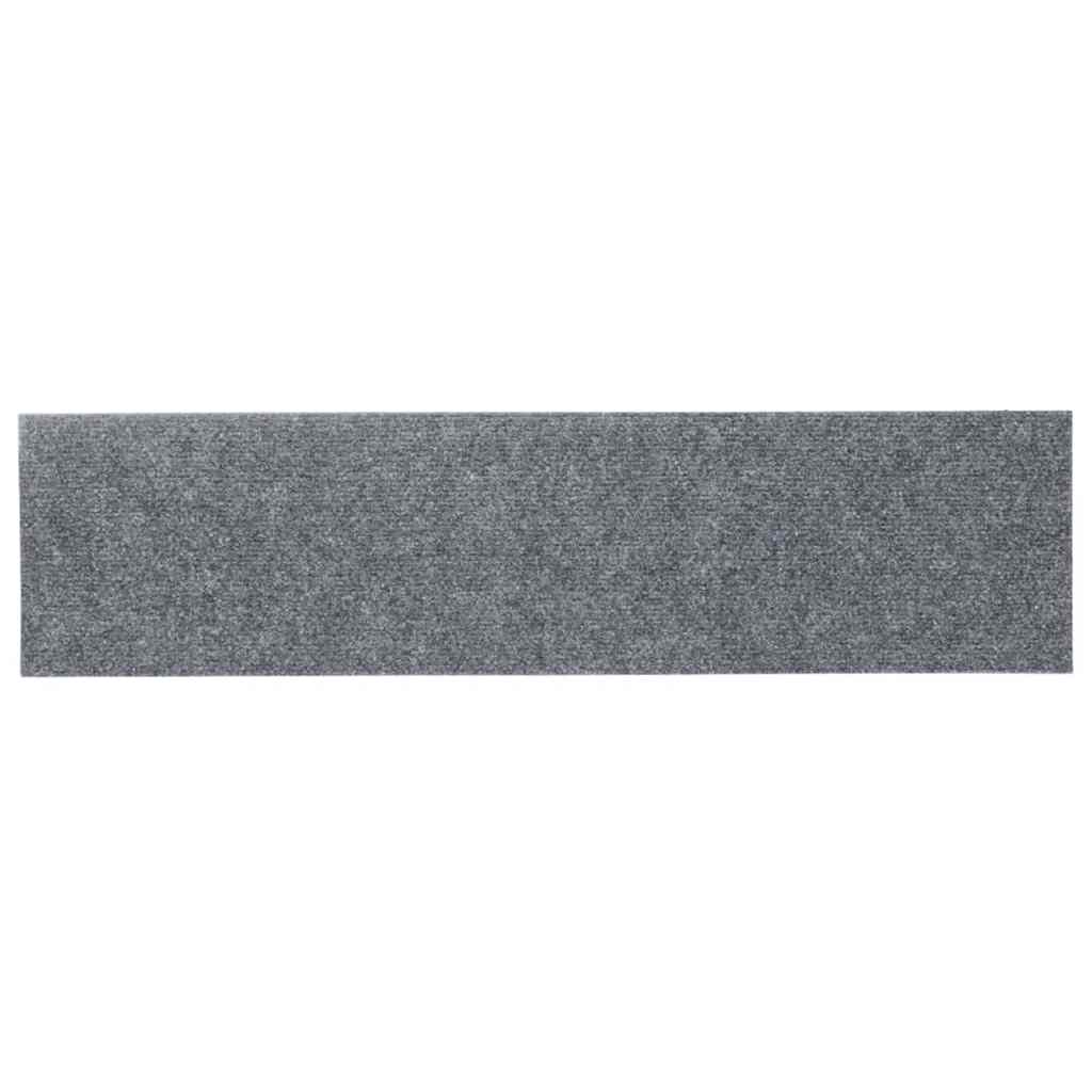 Stufenmatten Selbstklebend 15 Stk. 76x20 cm Hellgrau Rechteckig