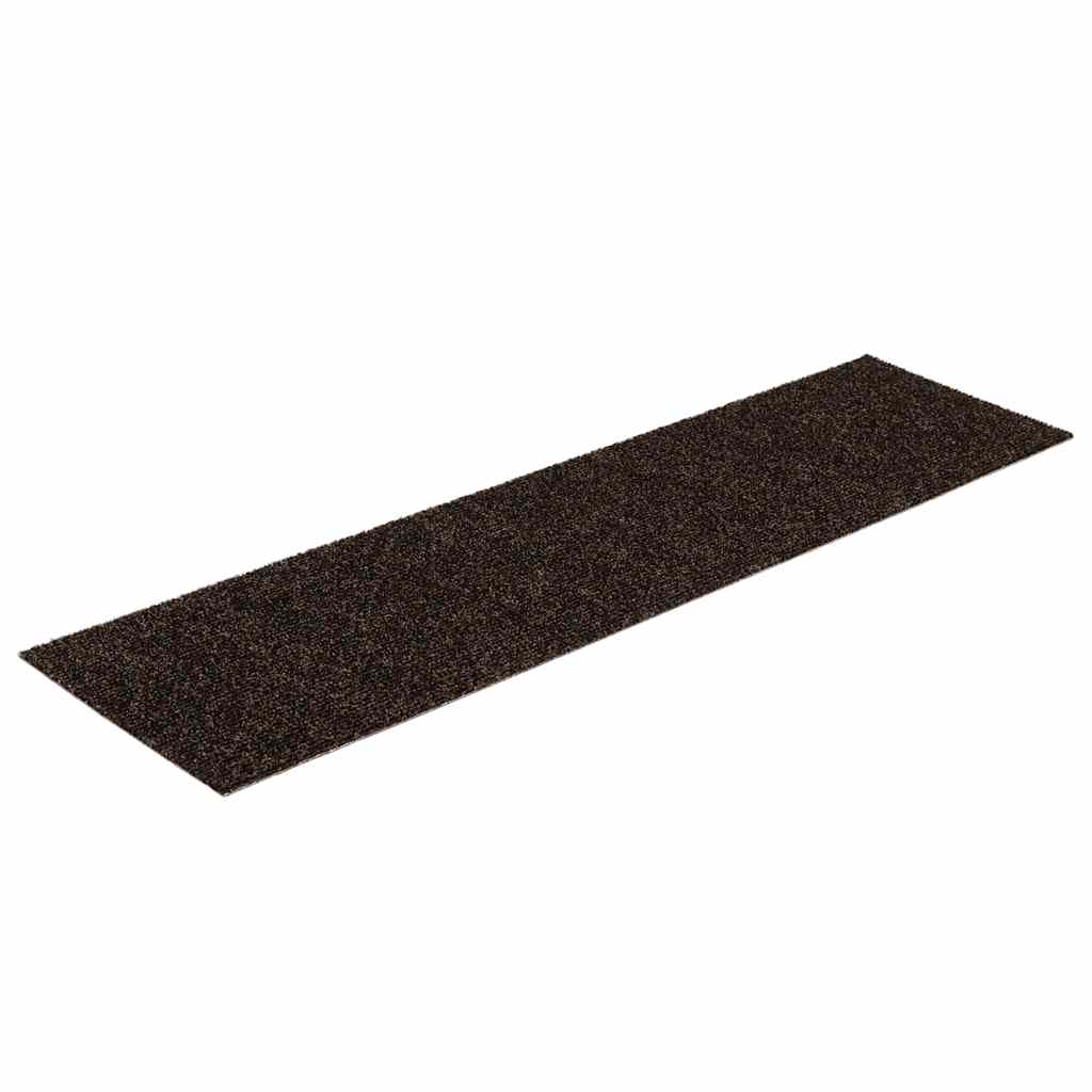 Stufenmatten Selbstklebend 15 Stk. 76x20 cm Dunkelbraun Rechteckig