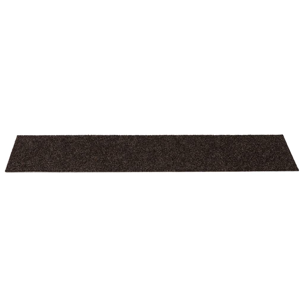 Stufenmatten Selbstklebend 15 Stk. 76x20 cm Dunkelbraun Rechteckig