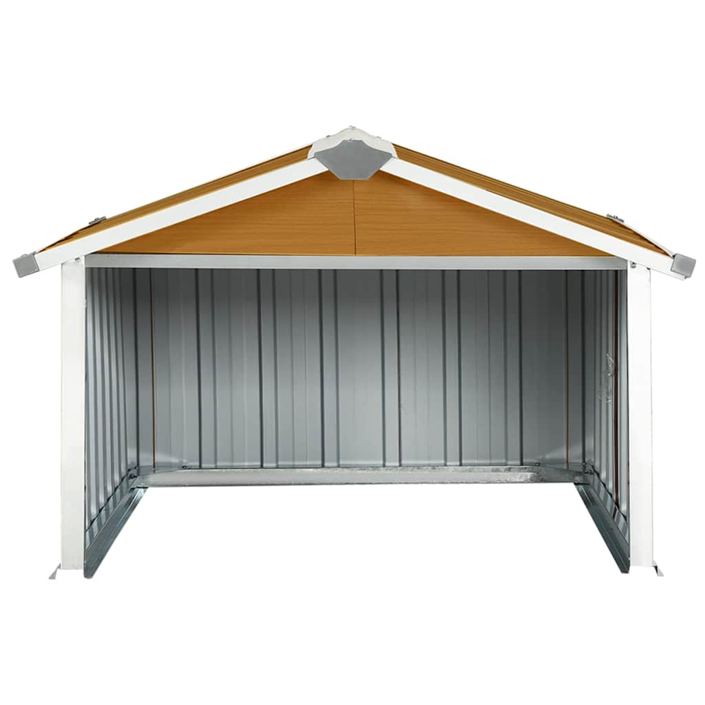 Rasenmäher Garage 92x97x63 cm Verzinkter Stahl Braun