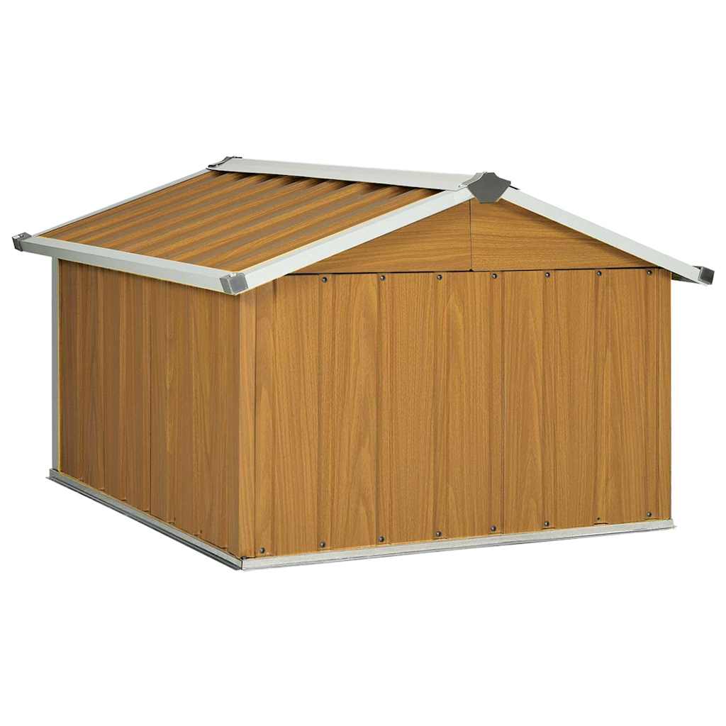 Rasenmäher Garage 92x97x63 cm Verzinkter Stahl Braun