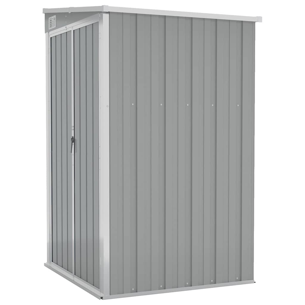 Anbauschuppen Grau 118x100x178 cm Verzinkter Stahl