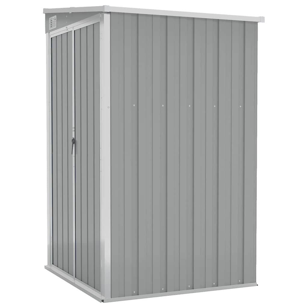 Anbauschuppen Grau 118x100x178 cm Verzinkter Stahl