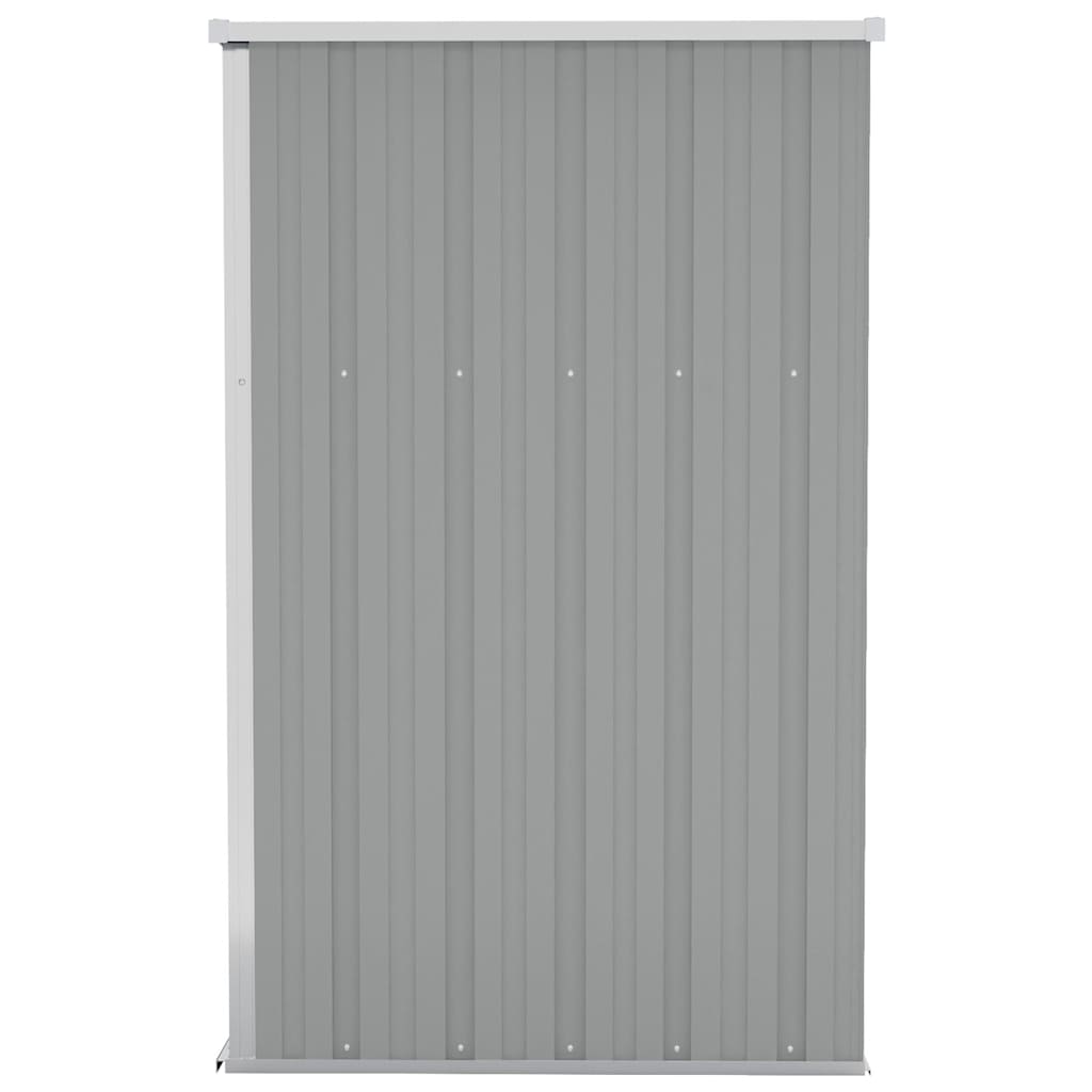 Anbauschuppen Grau 118x100x178 cm Verzinkter Stahl