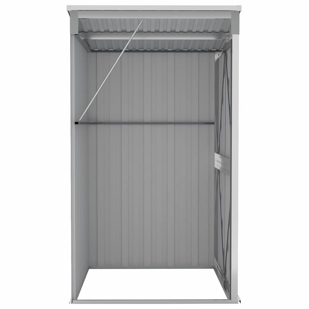 Anbauschuppen Grau 118x100x178 cm Verzinkter Stahl