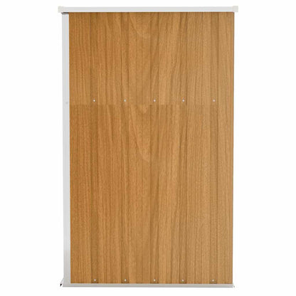 Anbauschuppen Braun 118x100x178 cm Verzinkter Stahl