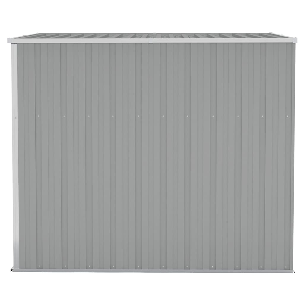 Anbauschuppen Grau 118x194x178 cm Verzinkter Stahl