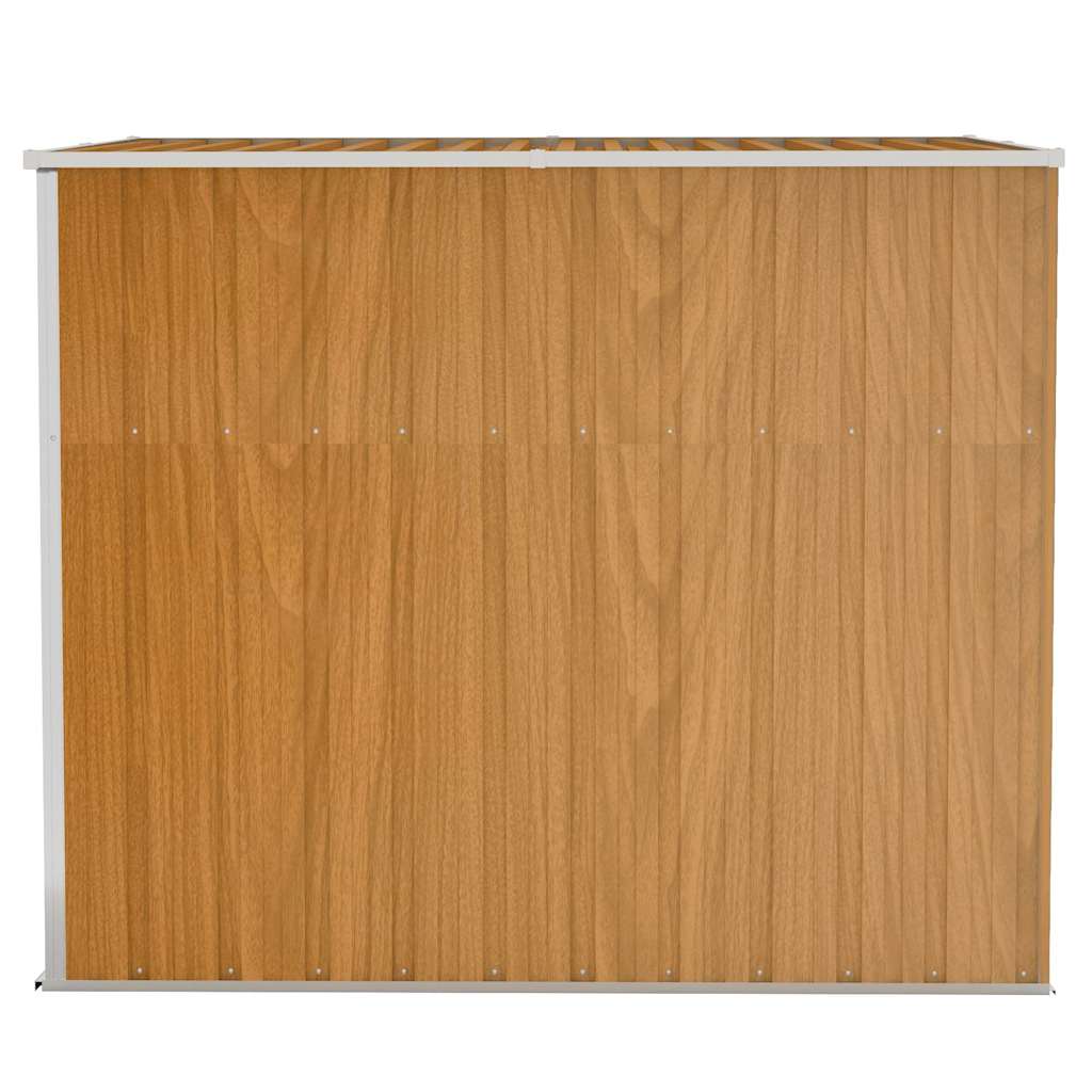 Anbauschuppen Braun 118x194x178 cm Verzinkter Stahl
