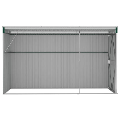 Anbauschuppen Grün 118x288x178 cm Verzinkter Stahl