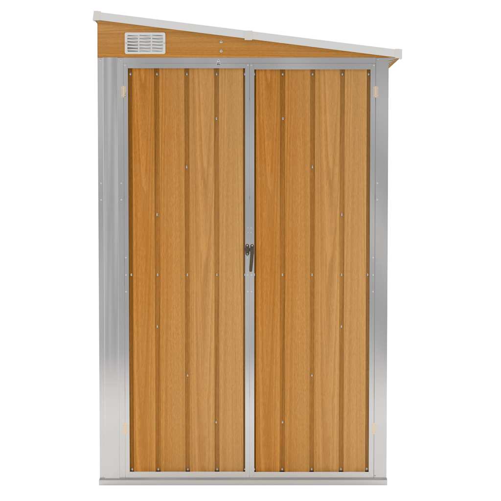 Wandmontiertes Gartenhaus Braun 118 x 382 x 178 cm Verzinkter Stahl
