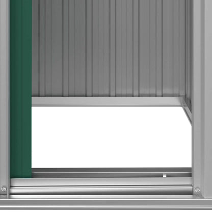 Geräteschuppen Grün 126x97,5x177 cm Verzinkter Stahl