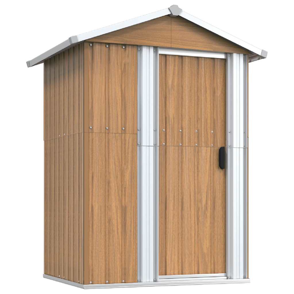 Gartenhaus Braun 126x97,5x177 cm Verzinkter Stahl