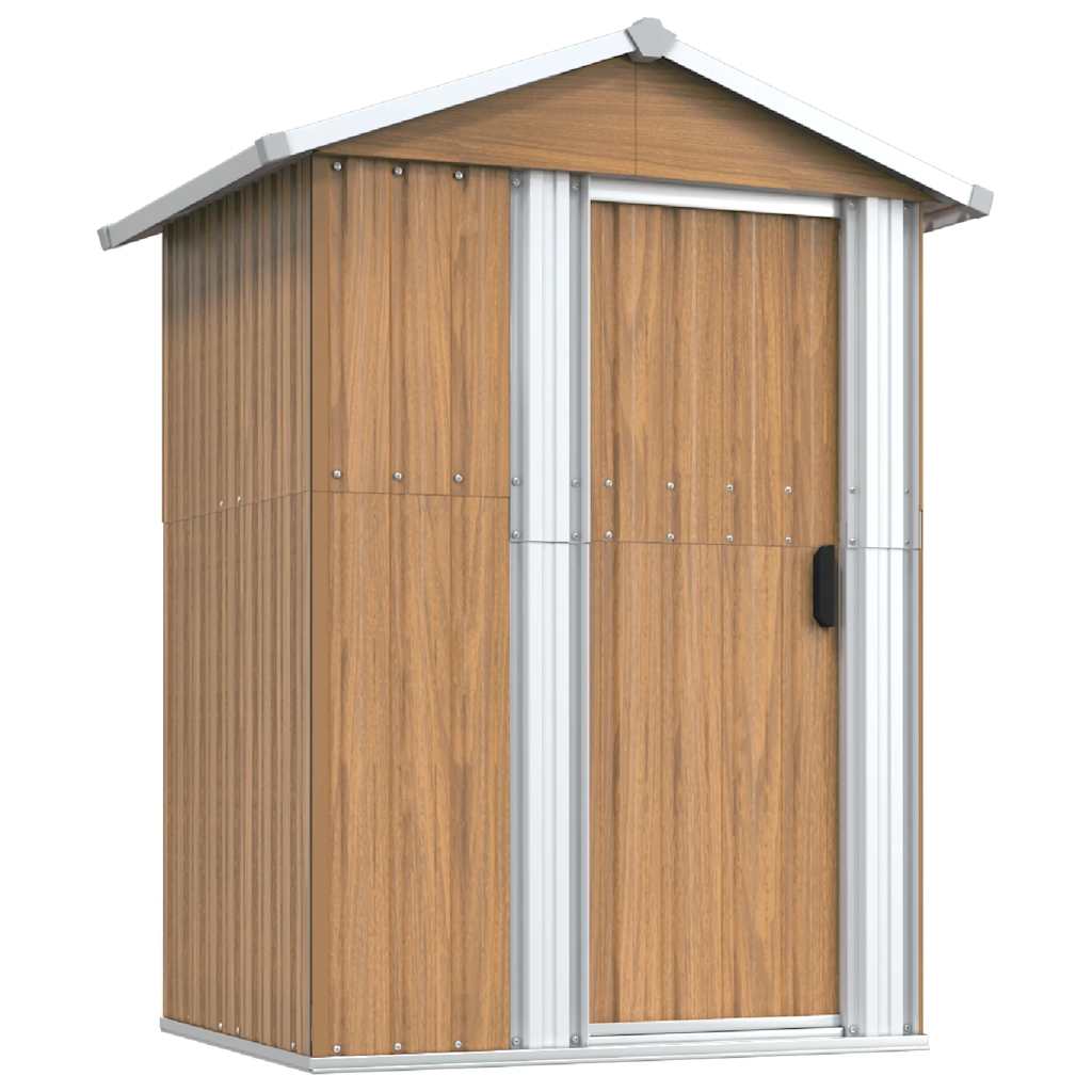 Gartenhaus Braun 126x97,5x177 cm Verzinkter Stahl