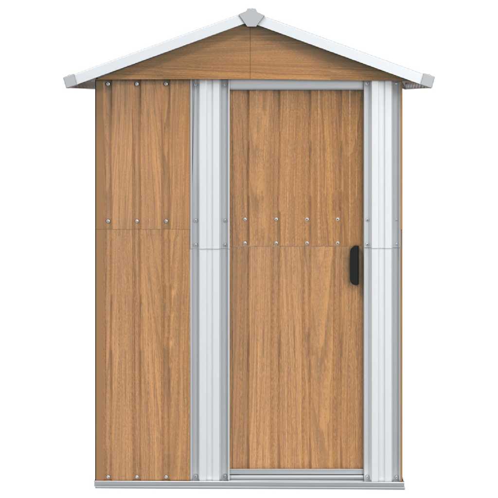 Gartenhaus Braun 126x97,5x177 cm Verzinkter Stahl