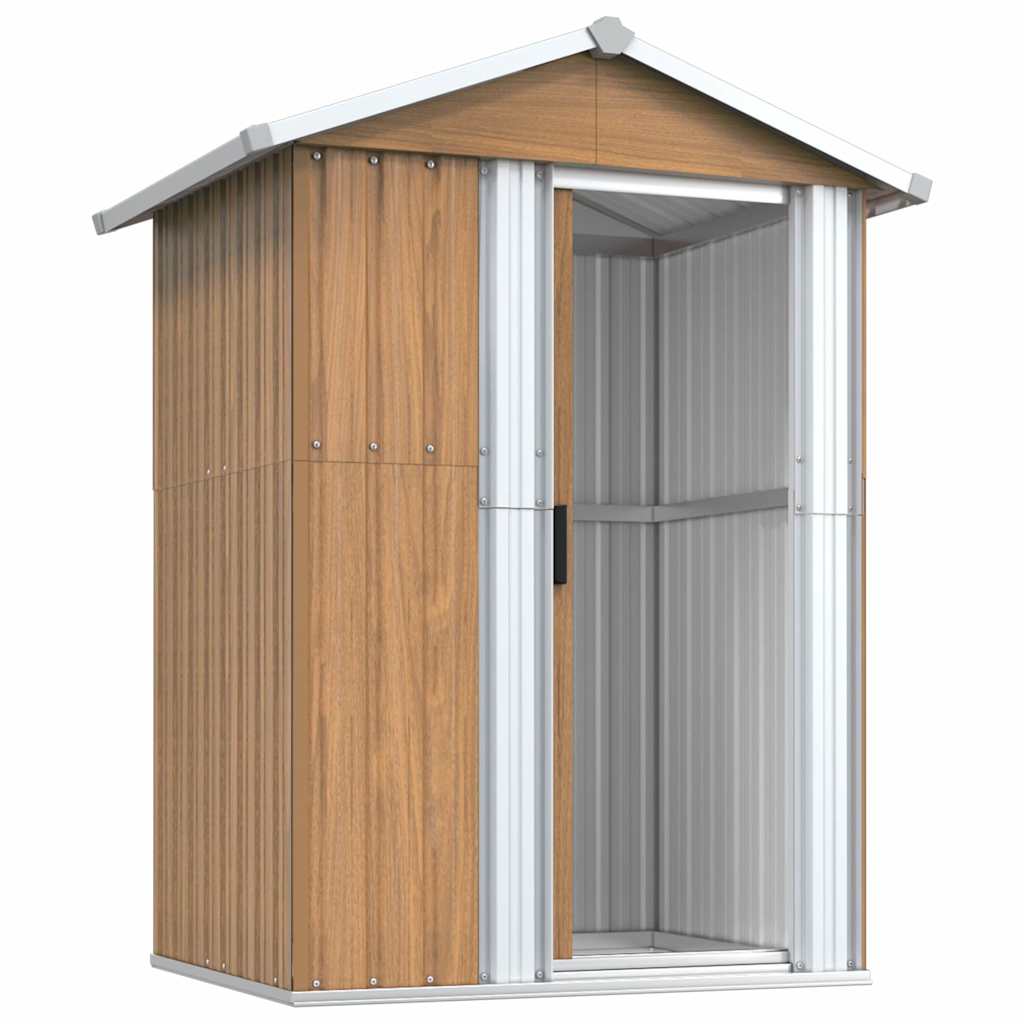 Gartenhaus Braun 126x97,5x177 cm Verzinkter Stahl
