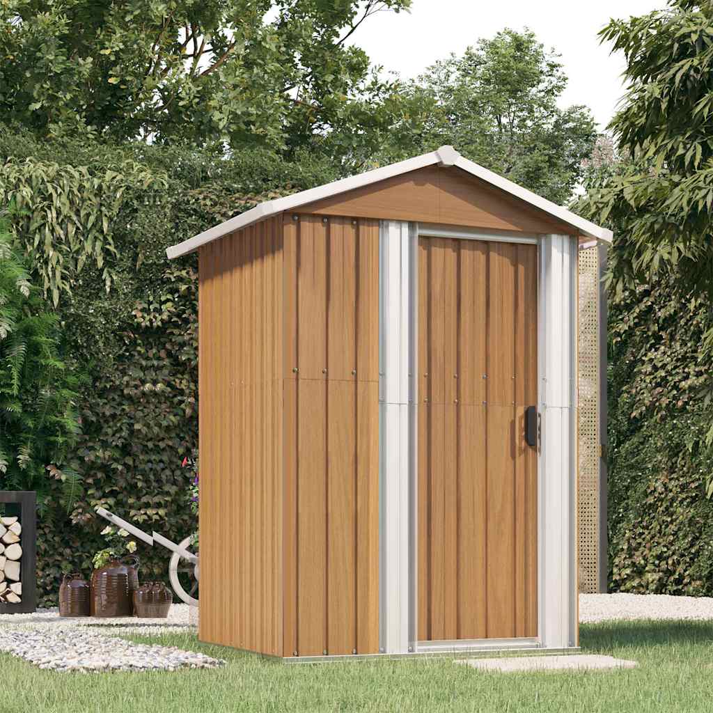 Gartenhaus Braun 126x97,5x177 cm Verzinkter Stahl