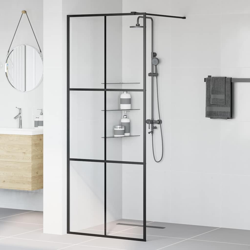 Duschwand für Begehbare Dusche mit Klarem ESG Glas 80x195 cm