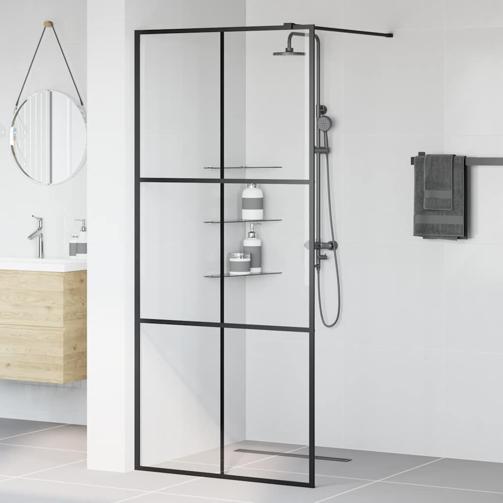 Duschwand für Begehbare Dusche mit Klarem ESG Glas 90x195 cm